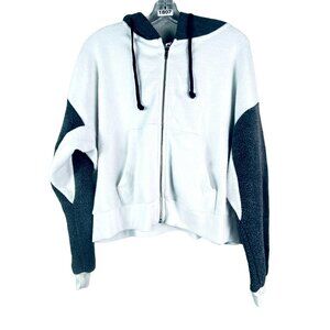 🟣🟣🟣 Wildfox Womens Size Medium Full Zip Pocket Relaxed Hoodie Sweat Shirt Jac